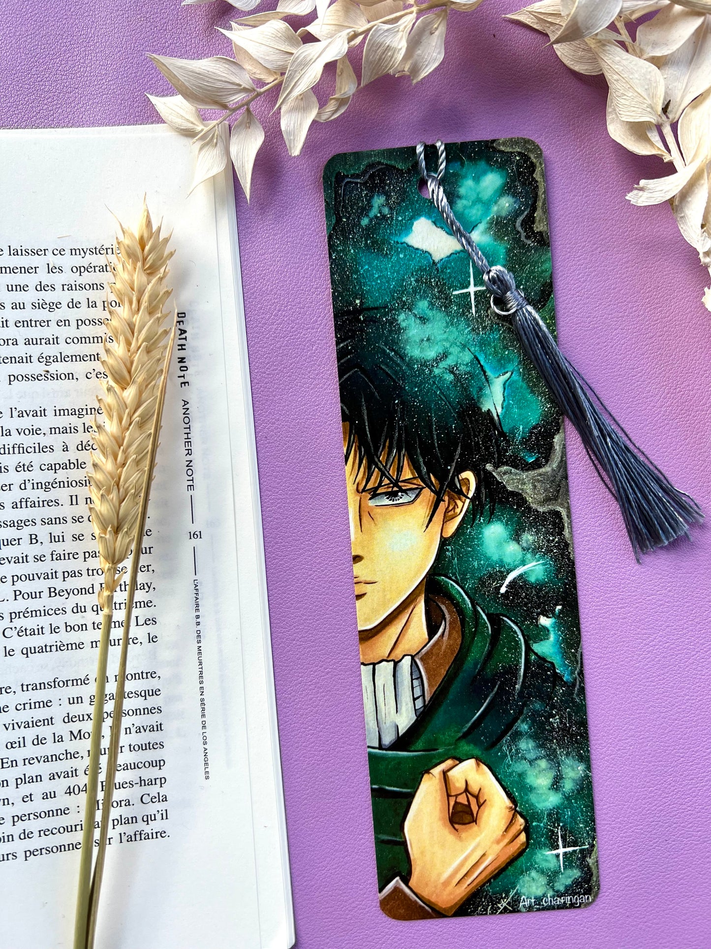 Marque-pages aquarelle Hange / Levi - Art traditionnel