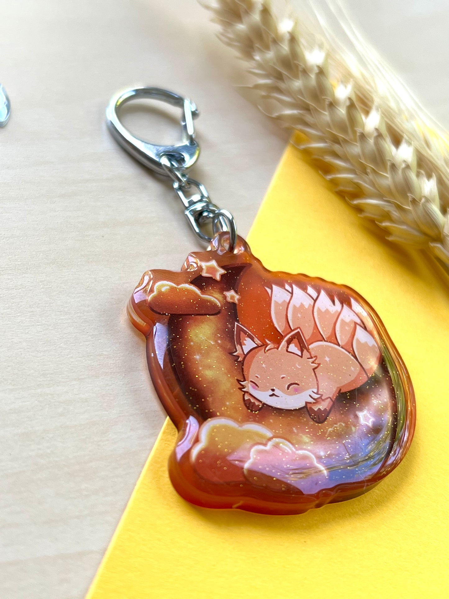 Porte-clef Sieste étoilée - Renard - Inspiration Japon