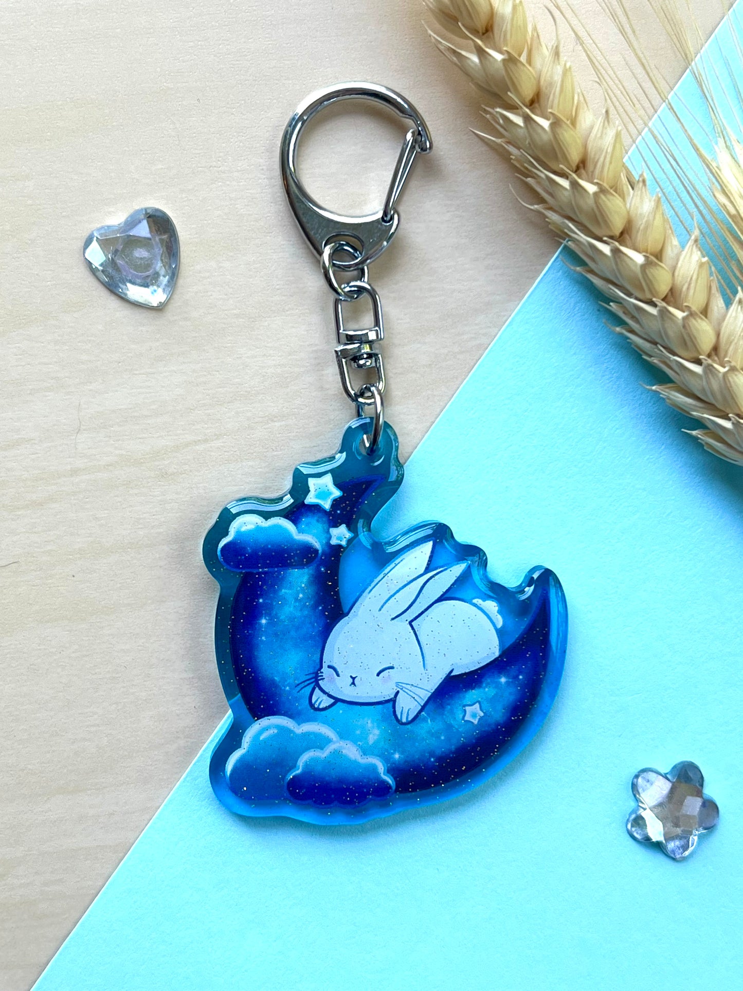 Porte-clef Sieste étoilée - Lapin - Inspiration Japon