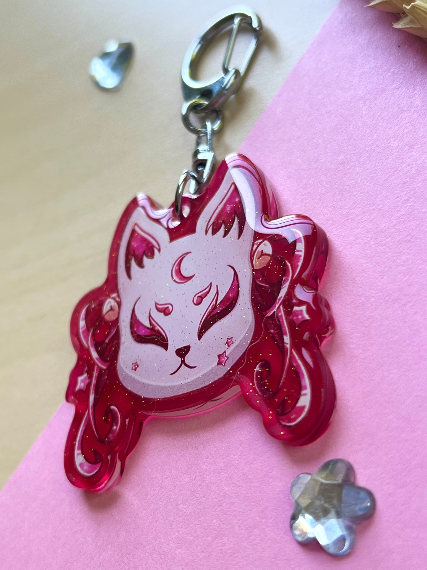 Porte-clef Masque chat - Inspiration Japon