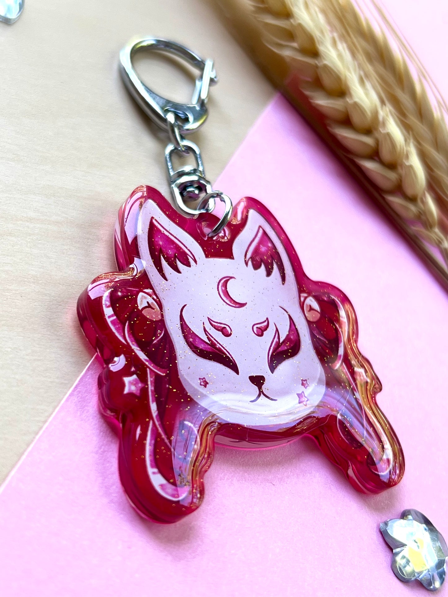 Porte-clef Masque chat - Inspiration Japon