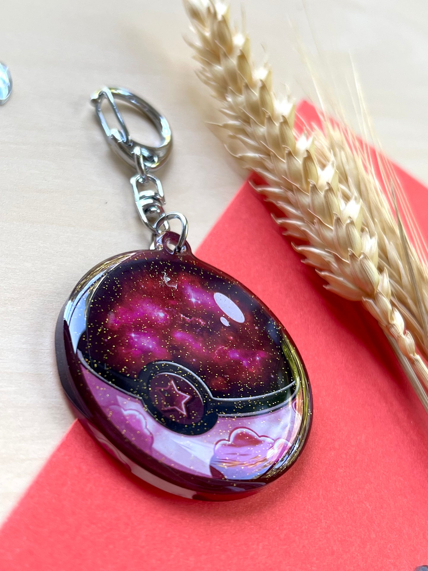 Porte-clef Pokeball étoilée - Inspiration Japon