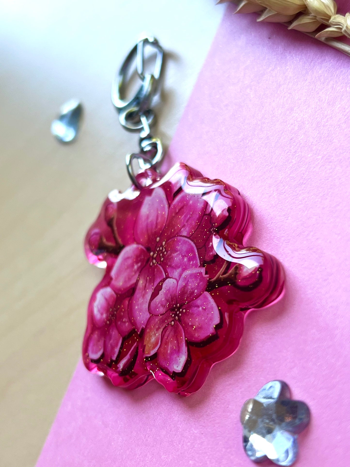 Porte-clef Fleur de Sakura étoilée - Inspiration Japon