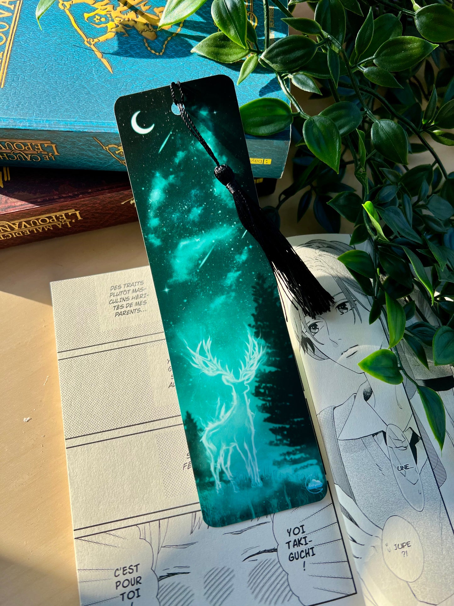 Marque-page Patronus Cerf - Art numérique poétique
