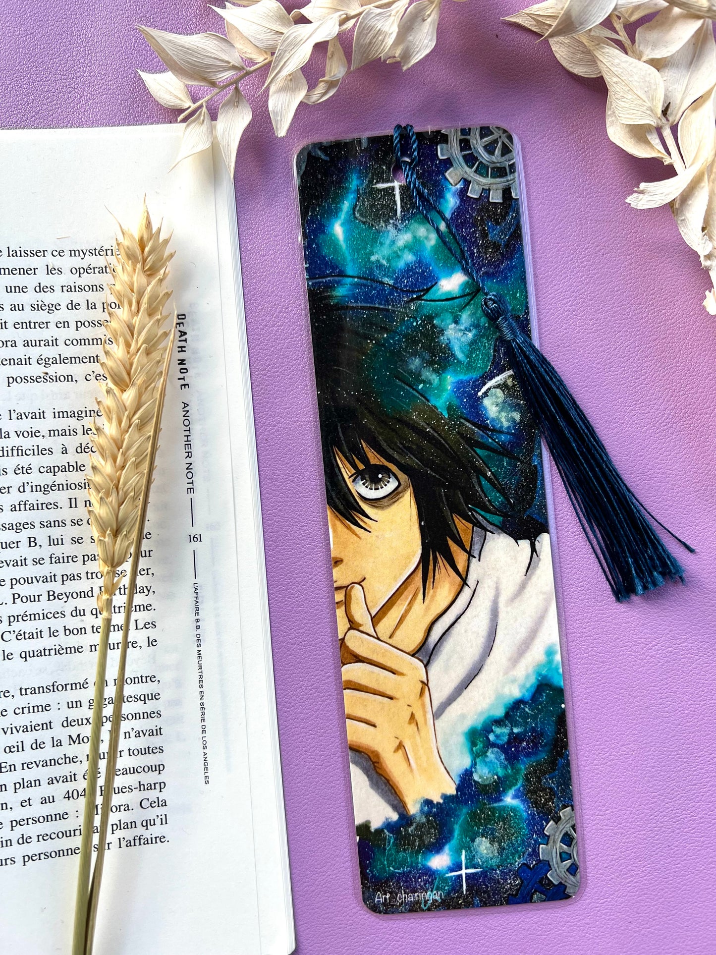 Marque-pages Death Note Light / L - Art traditionnel