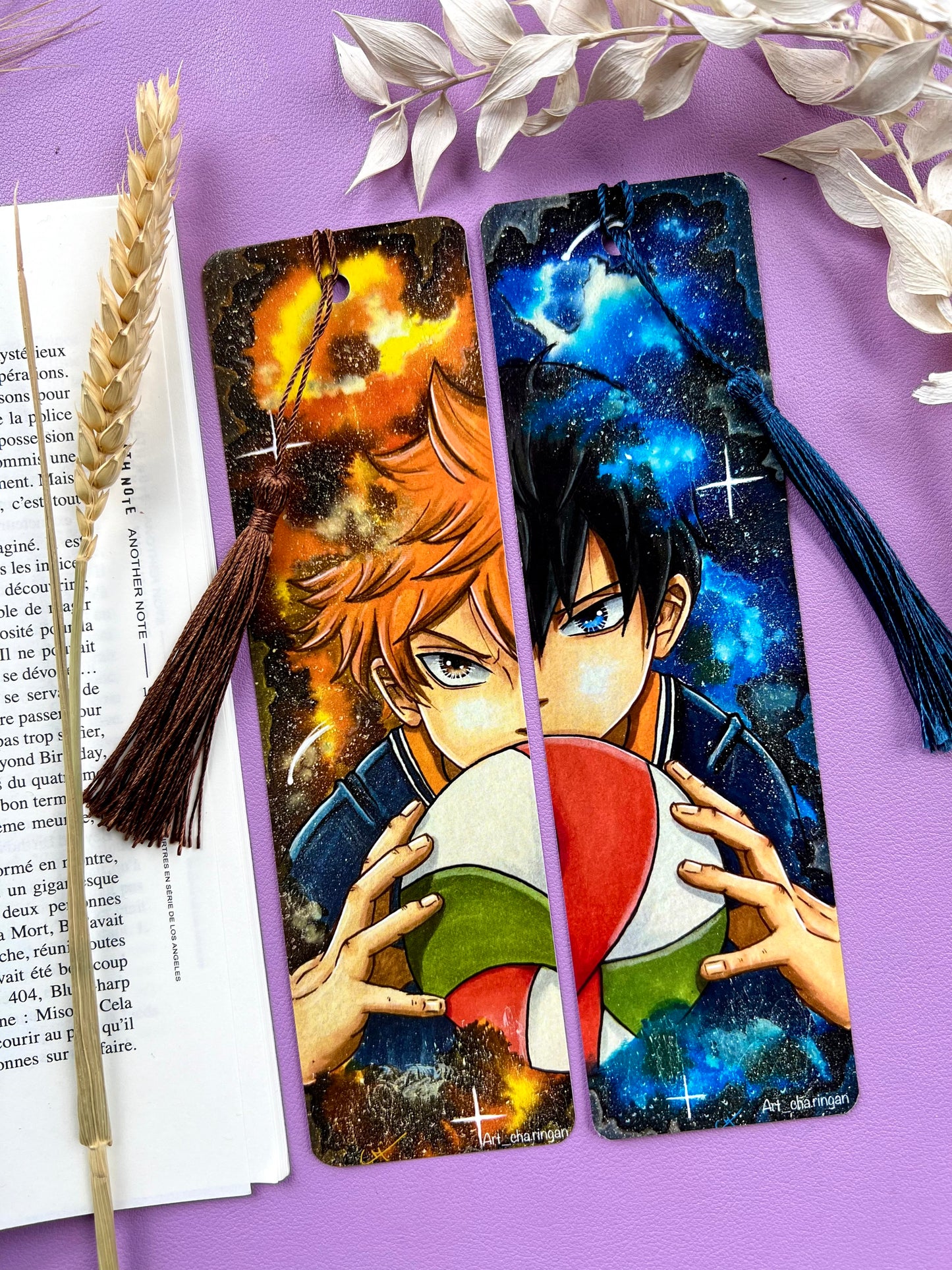 Marque-pages Haikyu Hinata / Kageyama - Art traditionnel
