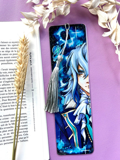 Marque-pages Genshin Neuvillette / Wriothesley - Art traditionnel