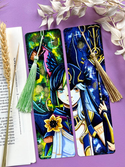 Marque-page Genshin Tighnari / Cyno - Art traditionnel