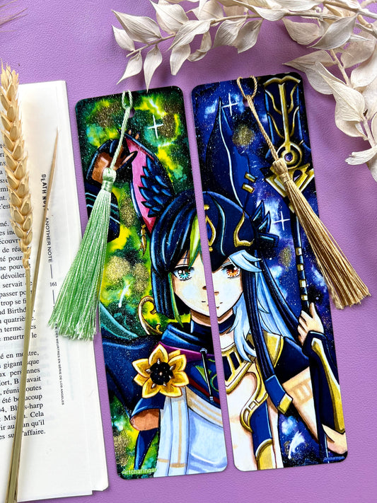 Marque-page Genshin Tighnari / Cyno - Art traditionnel