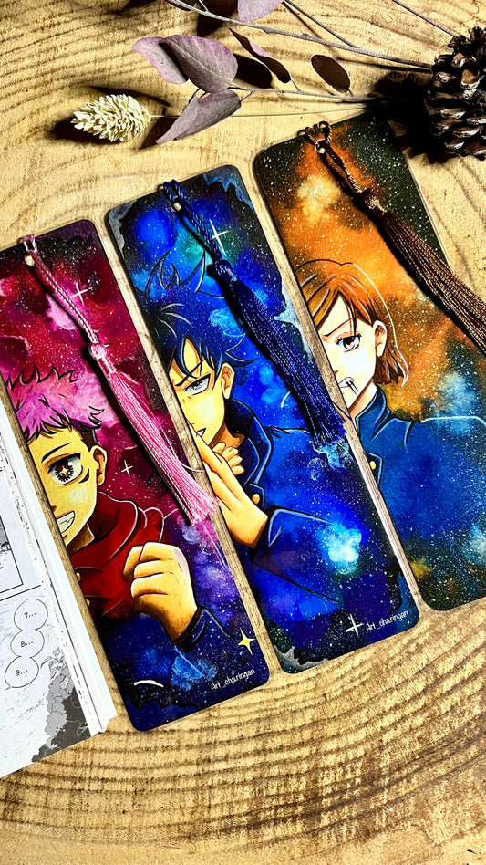 Marque-pages Yuji / Megumi / Nobara - Art traditionnel