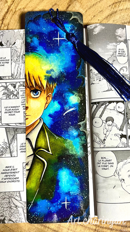 Marque-pages aquarelle Mikasa / Eren / Armin