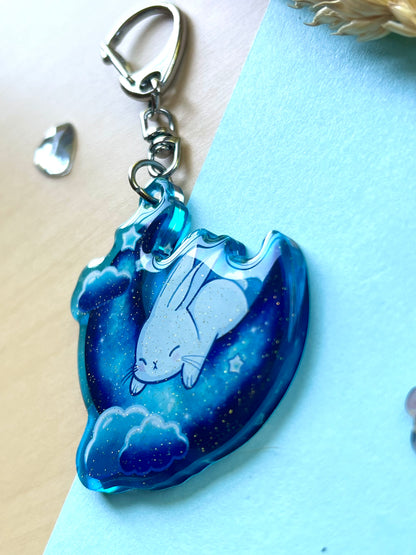 Porte-clef Sieste étoilée - Lapin - Inspiration Japon
