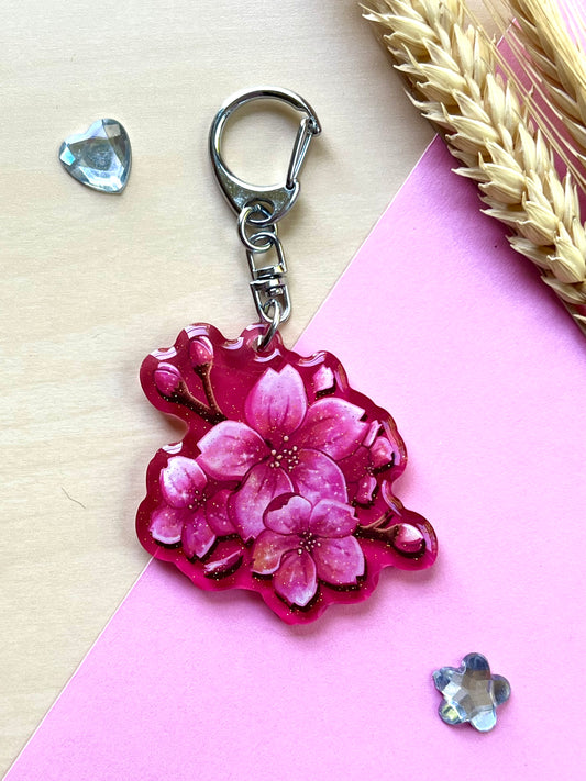 Porte-clef Fleur de Sakura étoilée - Inspiration Japon