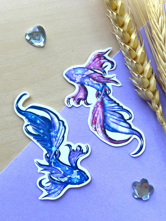 Stickers Carpes Koi étoilées - Inspiration Japon