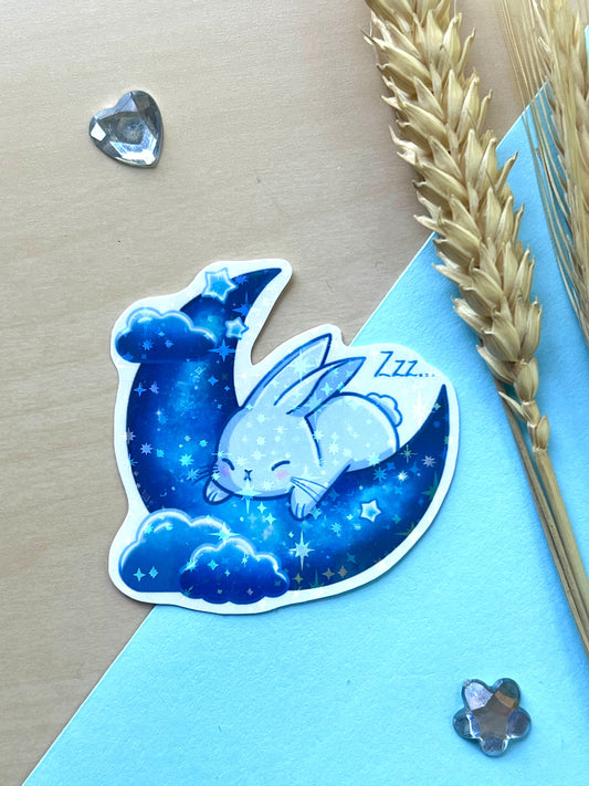 Stickers Sieste étoilée - Lapin - Inspiration Japon