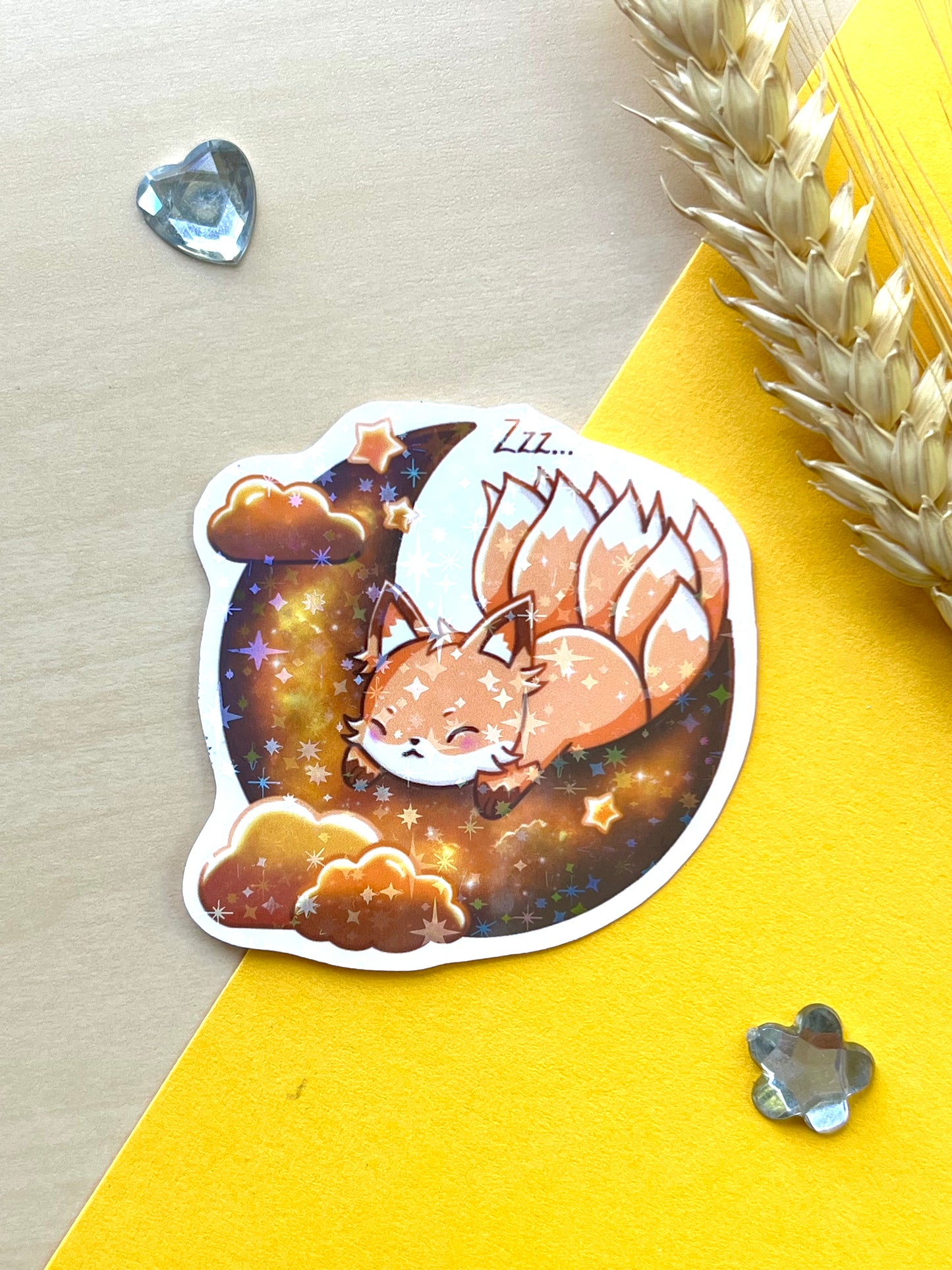 Stickers Sieste étoilée - Renard - Inspiration Japon