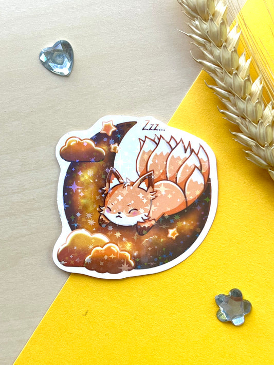 Stickers Sieste étoilée - Renard - Inspiration Japon