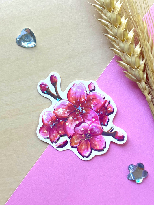 Stickers Fleur de Sakura étoilée - Inspiration Japon
