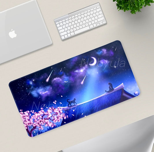 Tapis de souris XL Balade nocturne - Art digital