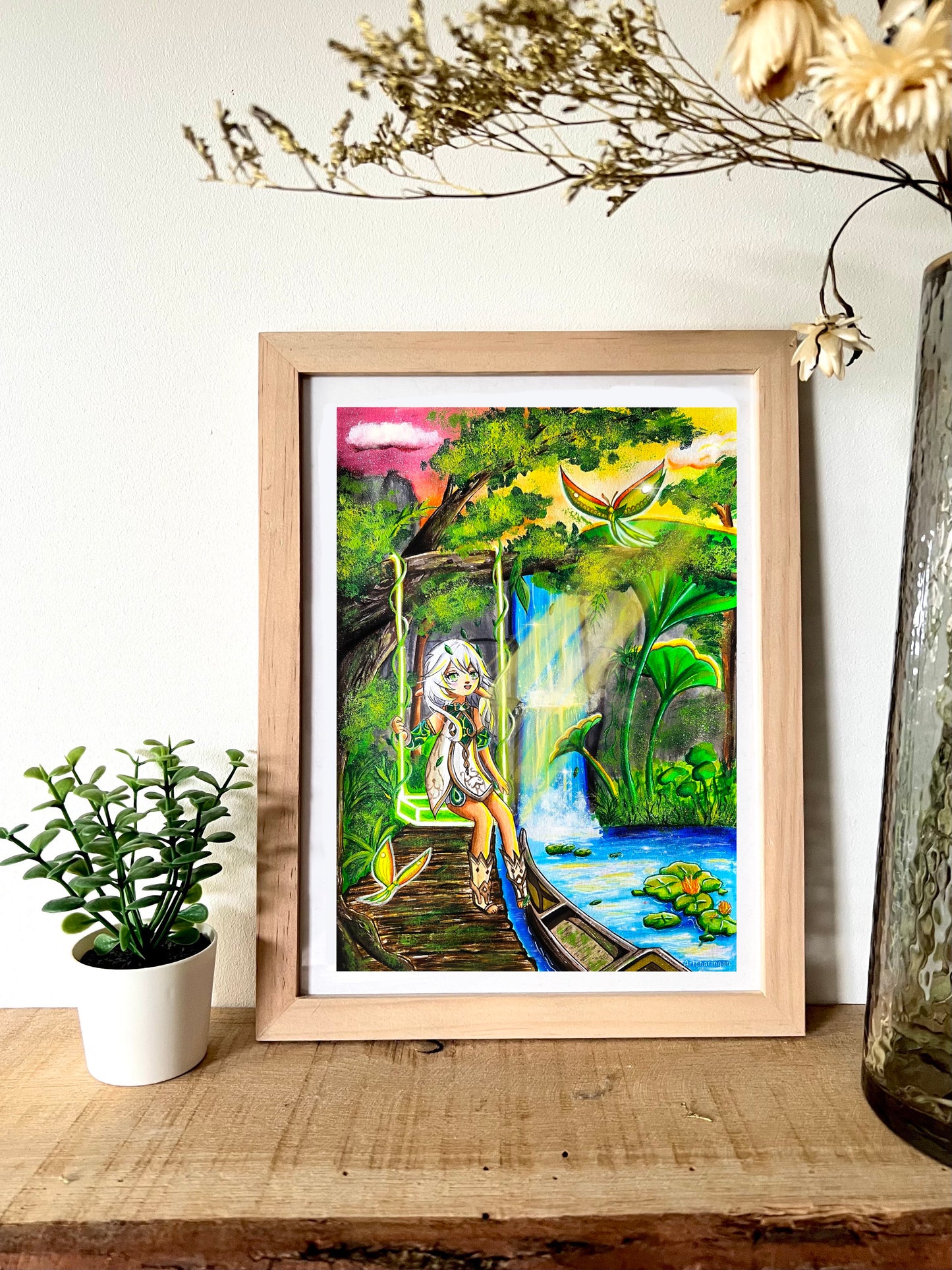 Illustration aquarelle Nahida - Art traditionnel