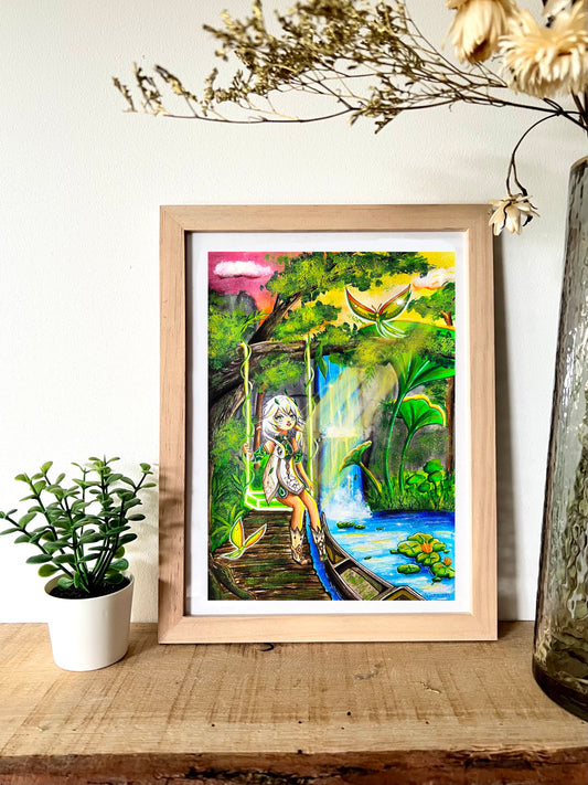 Illustration aquarelle Nahida - Art traditionnel