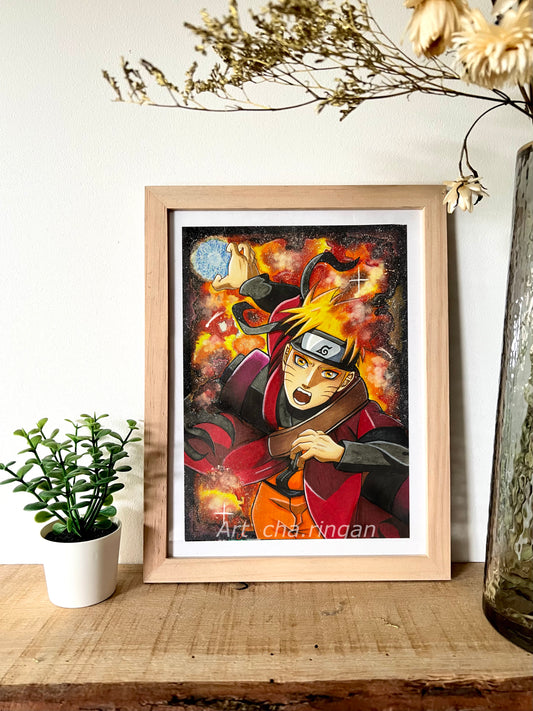 Illustration aquarelle Ninja N