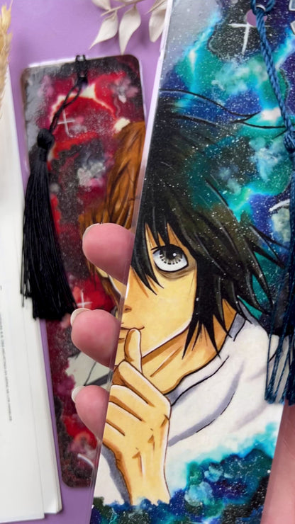 Marque-pages Death Note Light / L - Art traditionnel