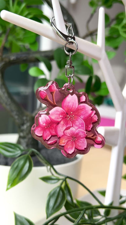Porte-clef Fleur de Sakura étoilée - Inspiration Japon
