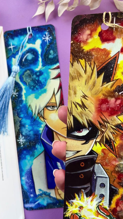 Marque-pages Hero glace / Hero feu   - Dessin Inspiration manga