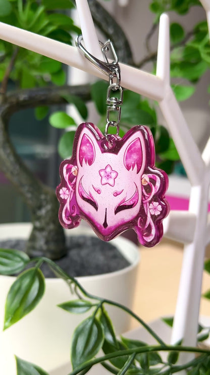 Porte-clef Masque Kitsune - Inspiration Japon